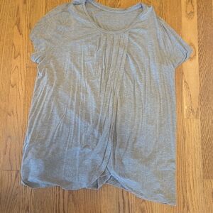 A Glow Women's Maternity XL Short Sleeve Top Gray Spandex Rayon Comfort